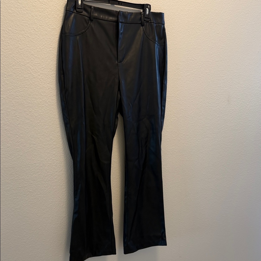 Greylin Black Leather Look Pants